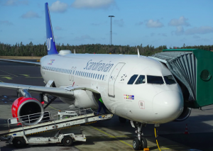 SAS Airlines vliegtuig volgen