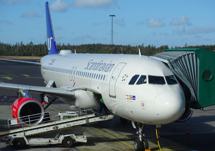 SAS Airlines vliegtuig volgen