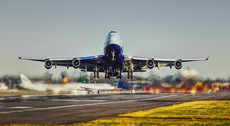 Vliegtuig volgen takeoff